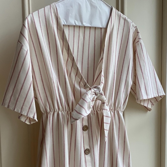 Zara Dresses & Skirts - Zara Shirt Dress with Self-Tie Neckline